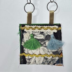 RUBYRUDI Necklace Purse, Hand Crafted, Amulet Wallet Pouch Artisan OOAK Signed